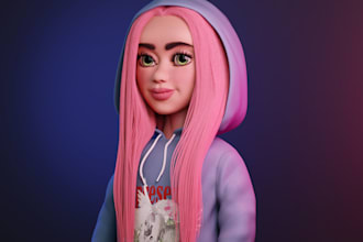 model cute 3d cartoon style character 3d stylized character real time rendering