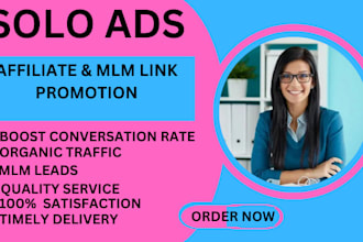 do solo ads affiliate link promotion, usa sign up campaign, mlm leads generation