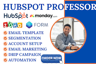 do hubspot crm data migration email campaign monday zoho form zapier integration