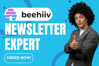 setup beehiiv account, beehive landing page, email design beehiiv newsletter