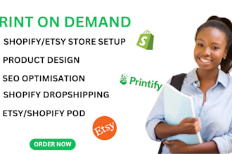 design shopify print on demand shopify printful printify etsy print on demand
