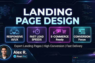 develop nextjs landing page design using react and tailwind