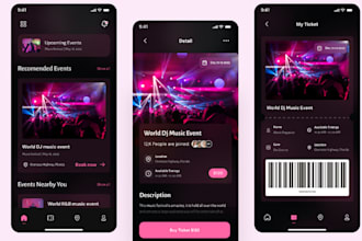 develop event booking app conference app ticket booking app real estate app