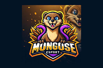 create a custom mongoose mascot logo for your company