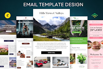 design responsive email template and newsletter in mailchimp