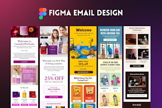 create figma email design for klaviyo or mailchimp