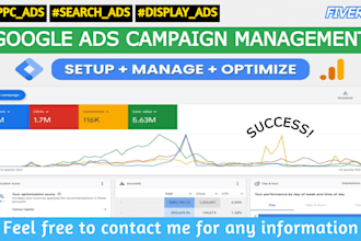 set up and manage google ads PPC, display ads campaigns to boost your business