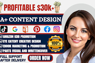 design captivating a plus content for your amazon KDP ebook, ebook marketing