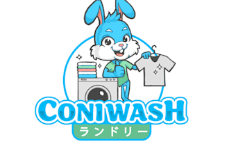 design animated mascot laundry brand logo