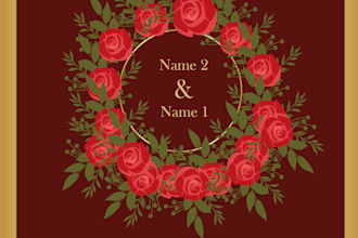 design invitation card for your birthday, wedding, etc