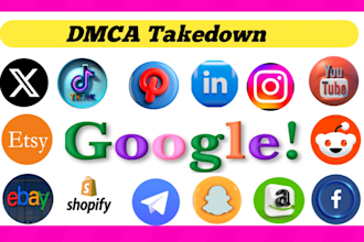 remove defaming from google,reddit,fb,tiktok,yt,ig,twitter,telegram under dmca