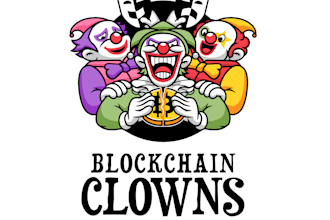 design creative blockchain clowns logo