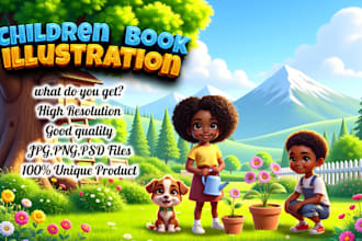 provide creative children story book illustration service