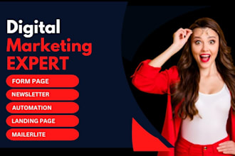 create form page landing page and do email marketing with mailerlite