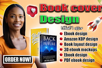 do book cover design,book layout design,amazon kdp design,3d ebook mockup