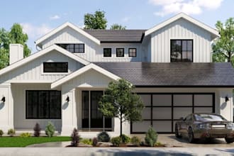 retouch 3d house design,living room,modern bedroom,kitchen rendering,3d bathroom