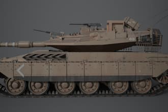 remodel 3d car vehicle,armor design,HQ animate,8k rendering, 3ds max,tank design
