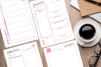 design professional  planners, journals, and calendars to stay organized