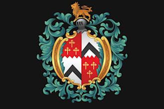 design awesome family coat of arms logo