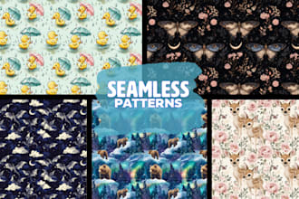 design a seamless illustrated pattern