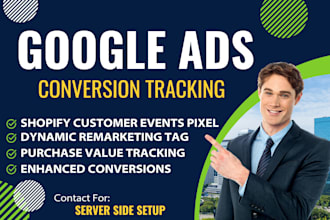 setup google ads conversion tracking for shopify using customer events pixel GTM