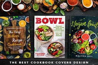 design your cookbook cover design, ebook cover design, paperback design