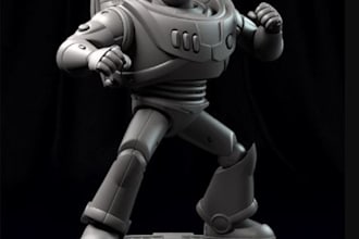 create articulated toy, 3d action figure, 3d character 3d  sculpture, 3d degsin