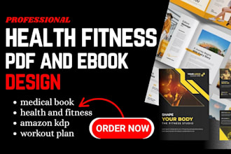 canva health fitness ebook design workout plan pdf lead magnet journal gym book