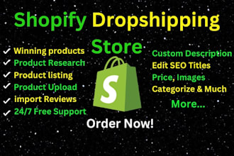 add winning products to shopify store