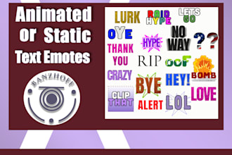 create text emotes for streamers