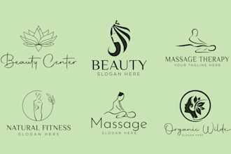 design wellness, chiropractic, spa logo and branding