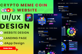 design crypto websites, meme coin, pepe websites and dapps in figma