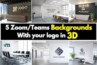design ms teams and zoom virtual background with your logo