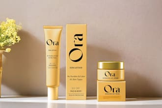 do cosmetic label design, packaging design and product label