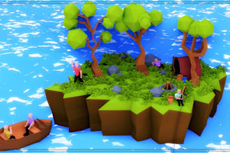 make low poly models for games and animation through blender
