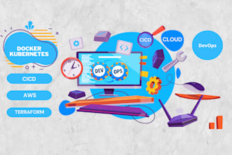 teach you devops with docker, kubernetes, terraform, cicd and aws