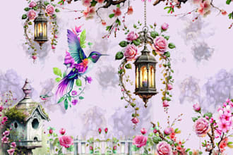 create seamless pattern for fabric bed sheets and dress