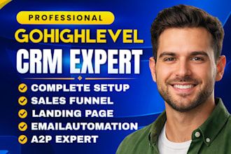 setup gohighlevel automation go high level email marketing website ghl a2p exper