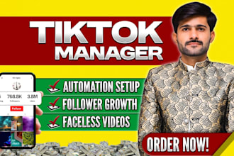 manage your faceless tiktok, increase followers and reach monetization