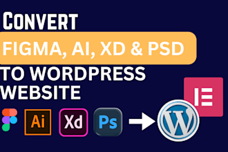 convert figma to wordpress using elementor or redesign website