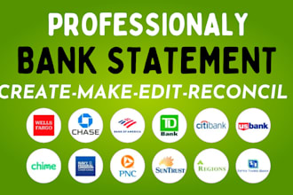 do bank statement conversion data entry profit and loss and financial statements