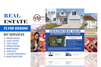 design real estate, open house, just sold, realtor flyer, one pager in 8 hours