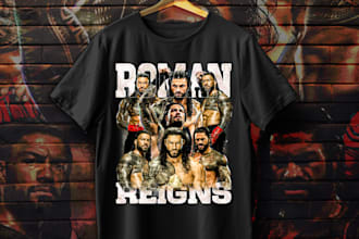 do design 90s graphic bootleg t shirt, sports, rap tee etc