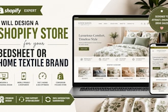 design a shopify store for your bedsheet or home textile brand