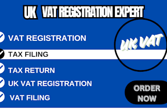do the UK company registration and vat return preparation and submission