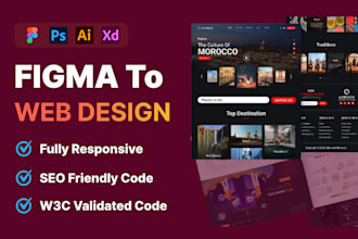 design website ui, figma design, figma to web design and redesign