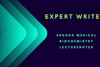 create ebooks and lectures  on medical science and nutrition