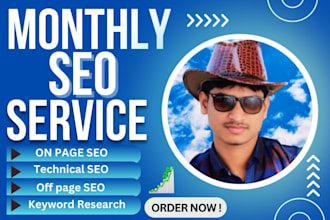 do complete monthly SEO service for google ranking