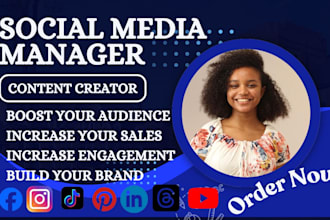 be your social media marketing manager instagram content creator and post design
