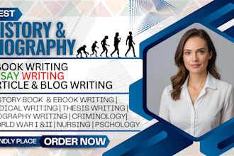 write history american history biography political science sociology nursing